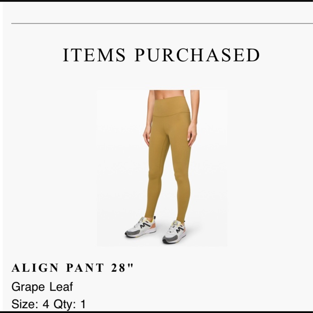 Lululemon size 4 align leggings. Like new! Green